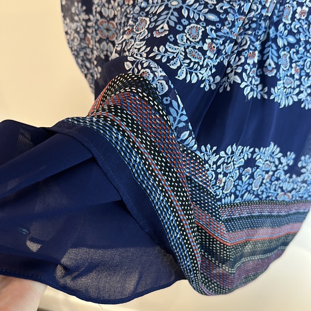 Daniel Rainn Multicolor Boho Pullover Blouse Size… - image 5